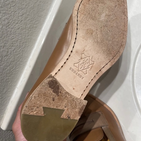 Undandy Dress Shoes EU 43 US 9 Tan Calf Genuine Leather Oxford Chelsea Boots - Picture 6 of 6